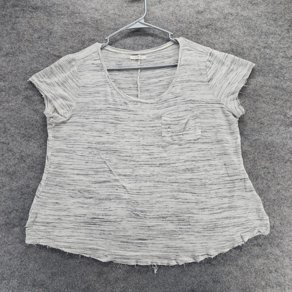 Maurices Shirt Womens Medium Short Sleeve Gray